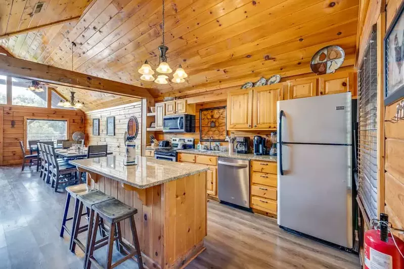 Kitchen in Smoky Mountain cabin